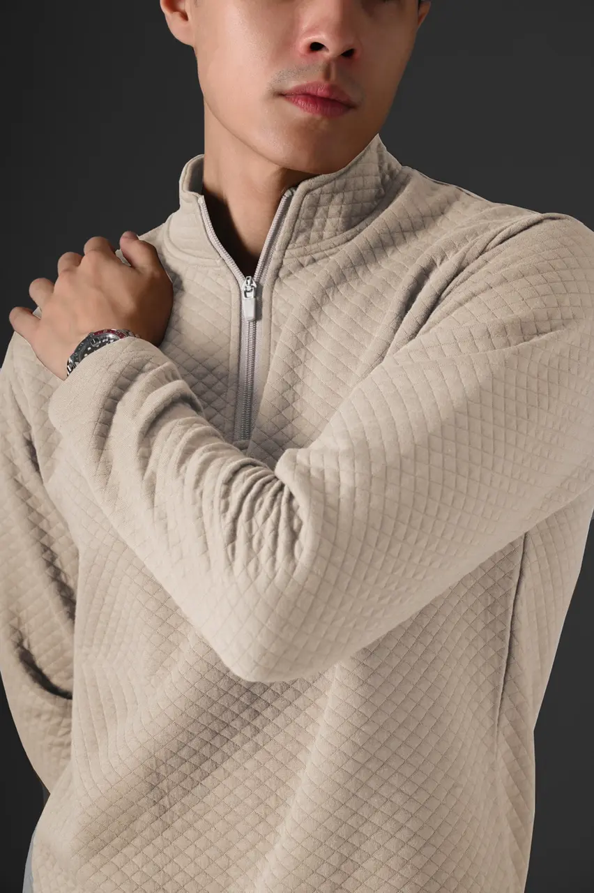 Comfy Half Zip Pullover Oatmeal