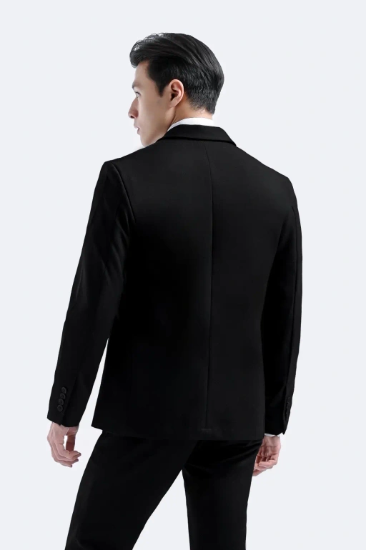 Image of Peazy Double Breasted Suit Black