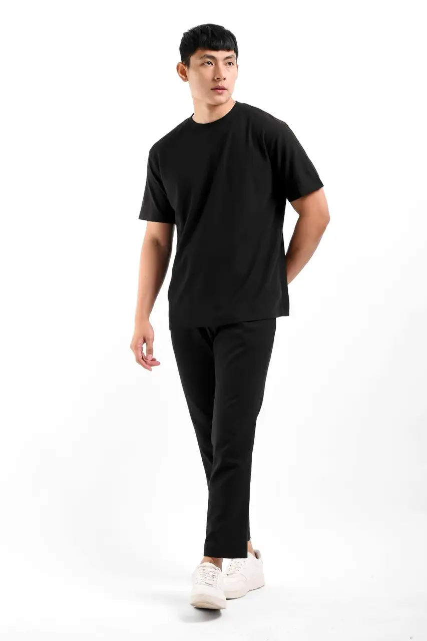 Reid Waffle Short Sleeve Tees Black