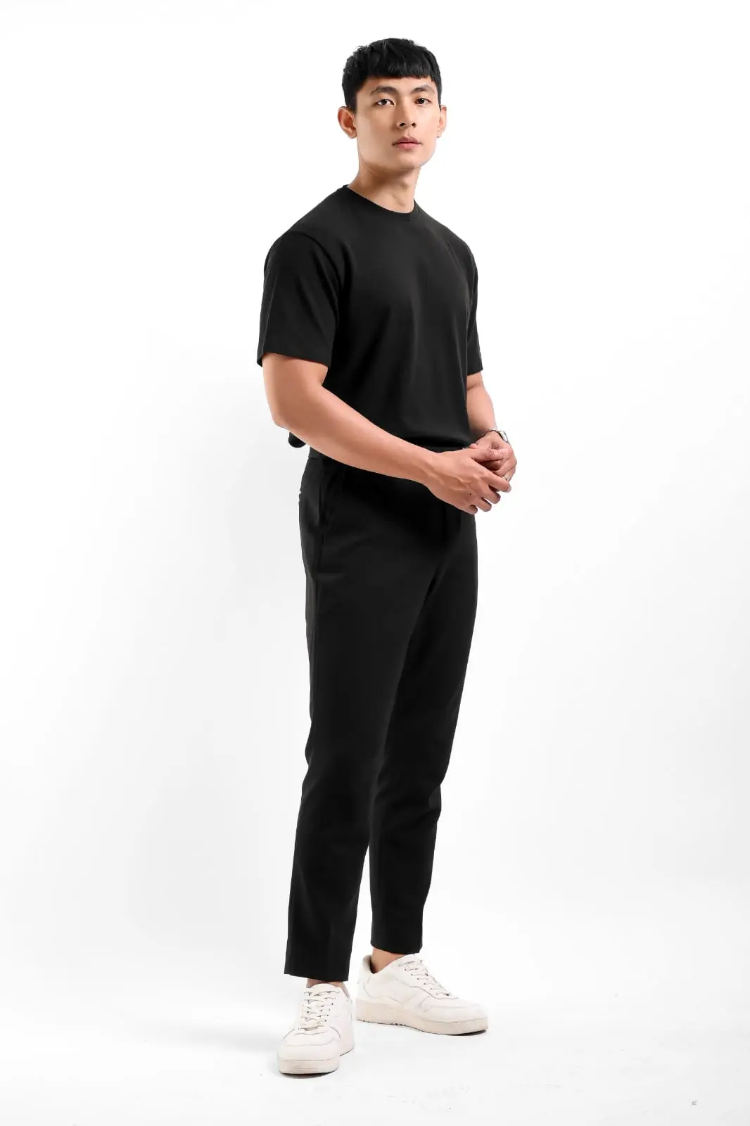 Reid Waffle Short Sleeve Tees Black