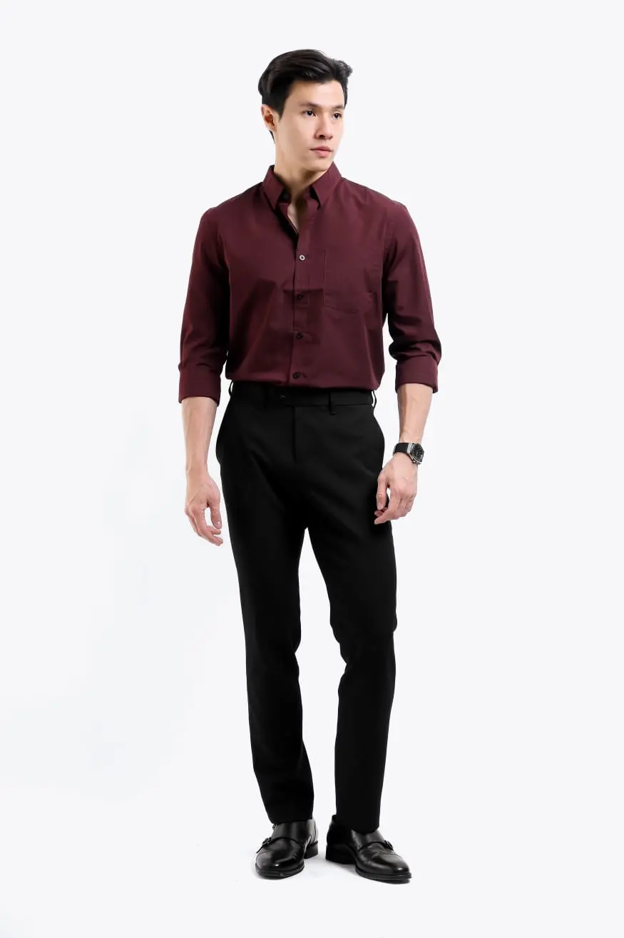 Elgant Basic Shirt Maroon