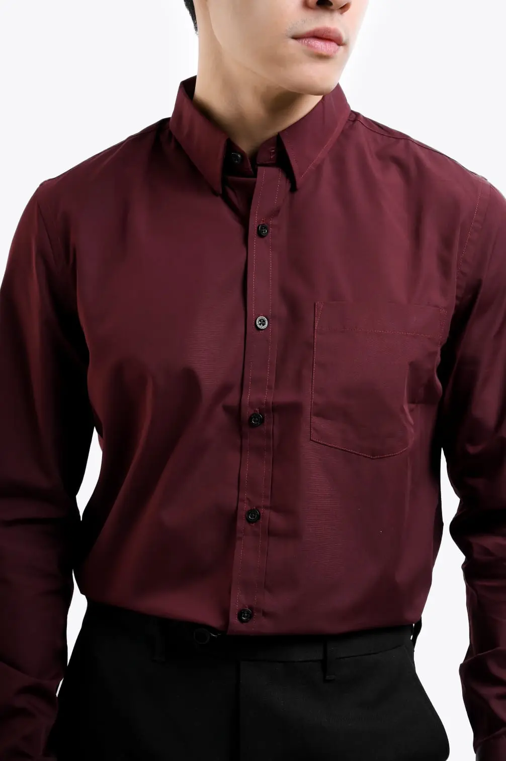 Elgant Basic Shirt Maroon