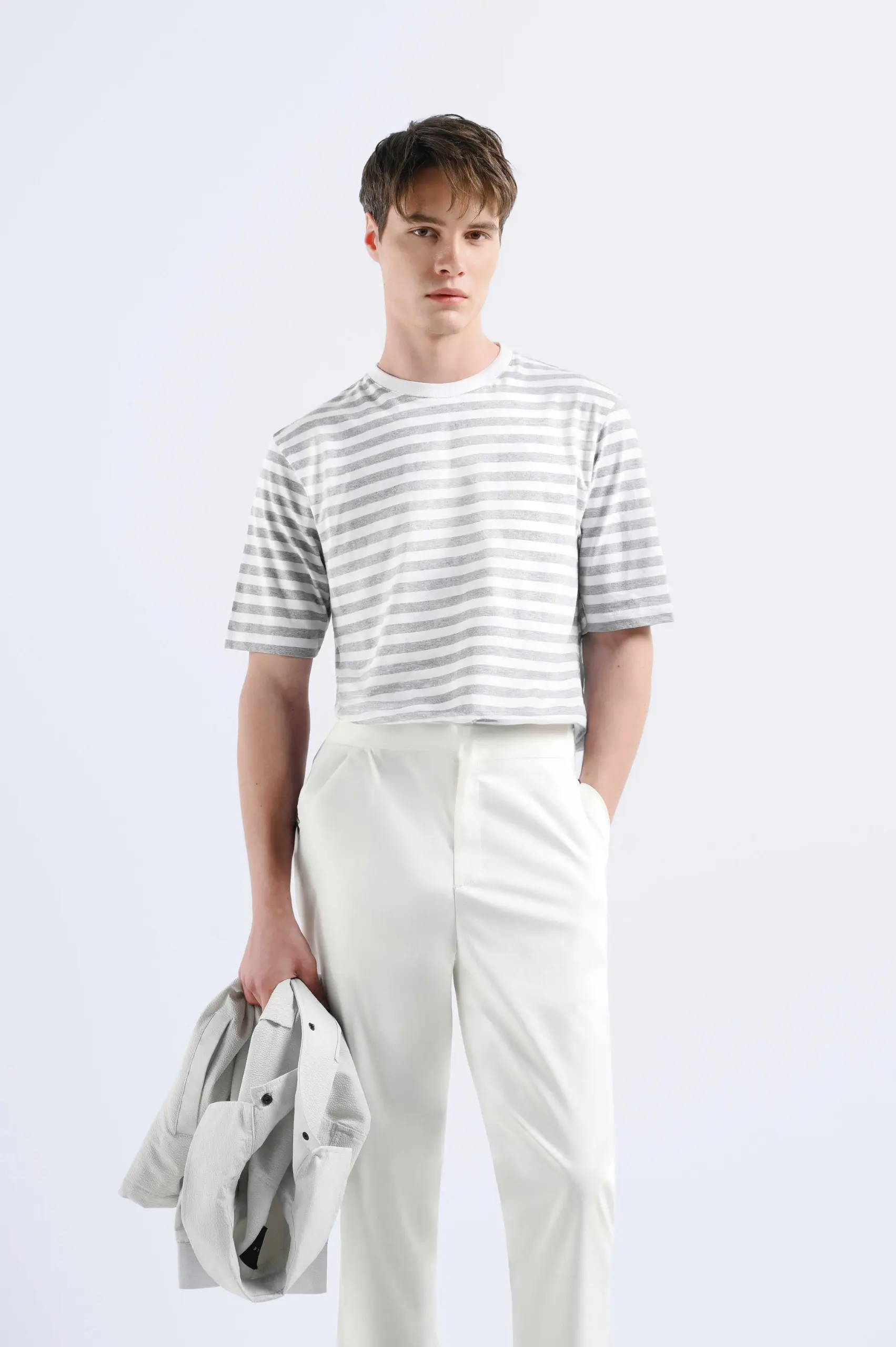 Softripe Tees Grey White