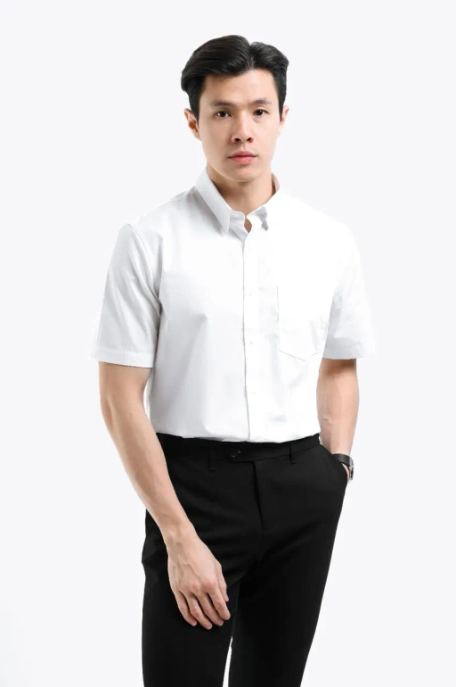Elgant Short Sleeve Shirt White