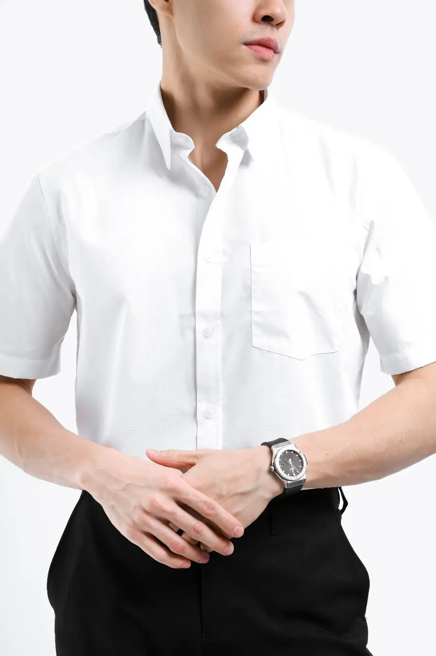 Elgant Short Sleeve Shirt White
