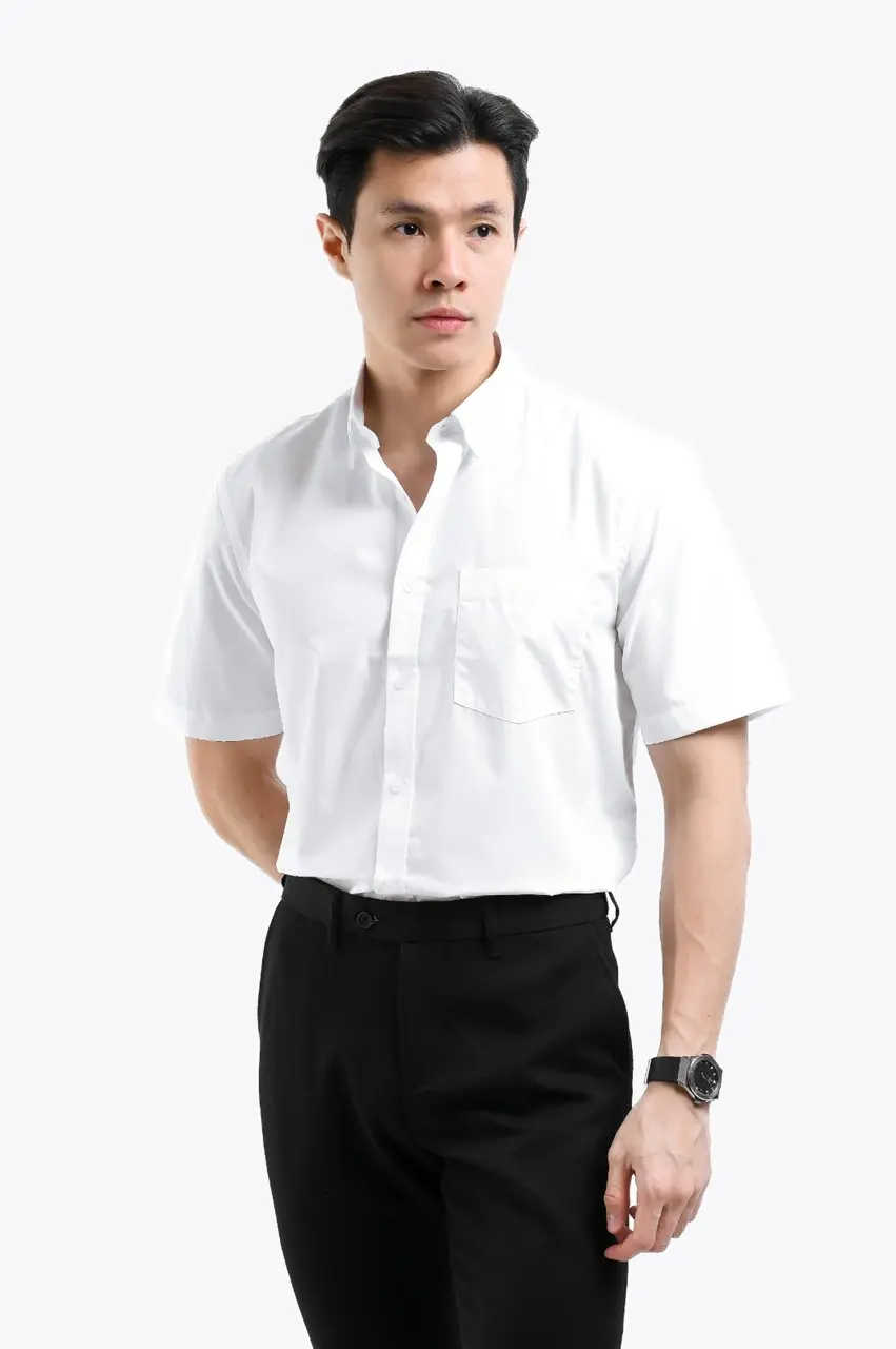 Elgant Short Sleeve Shirt White