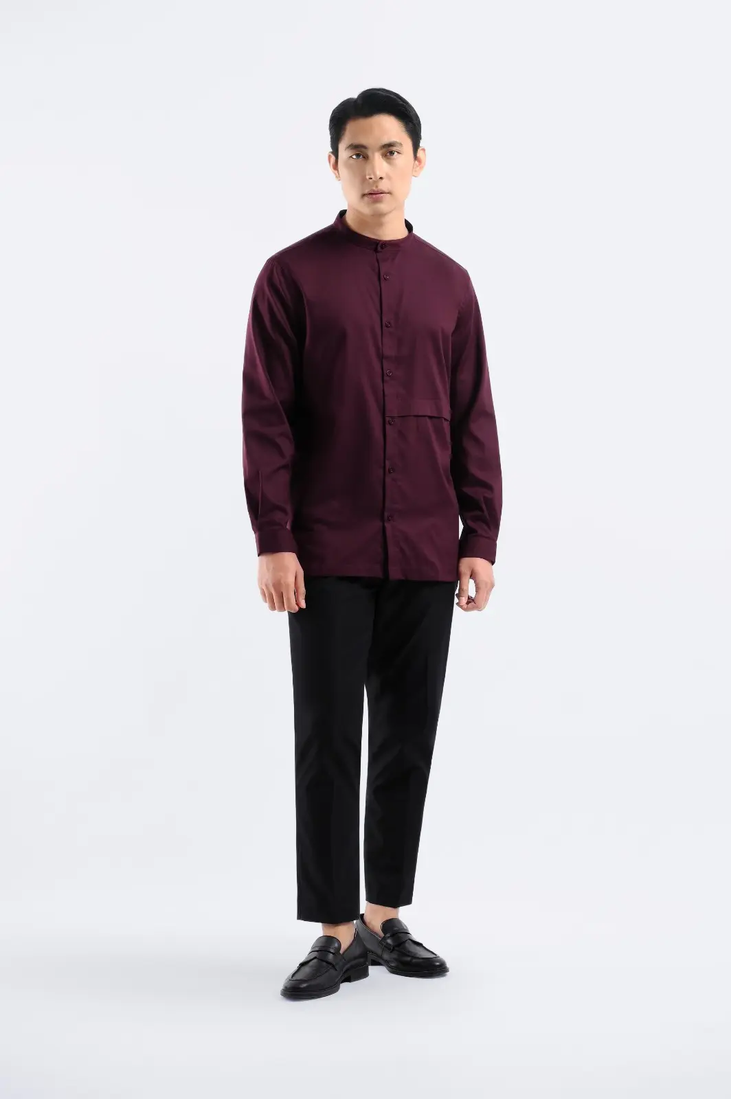 Ammar Single Flange Shirt Maroon