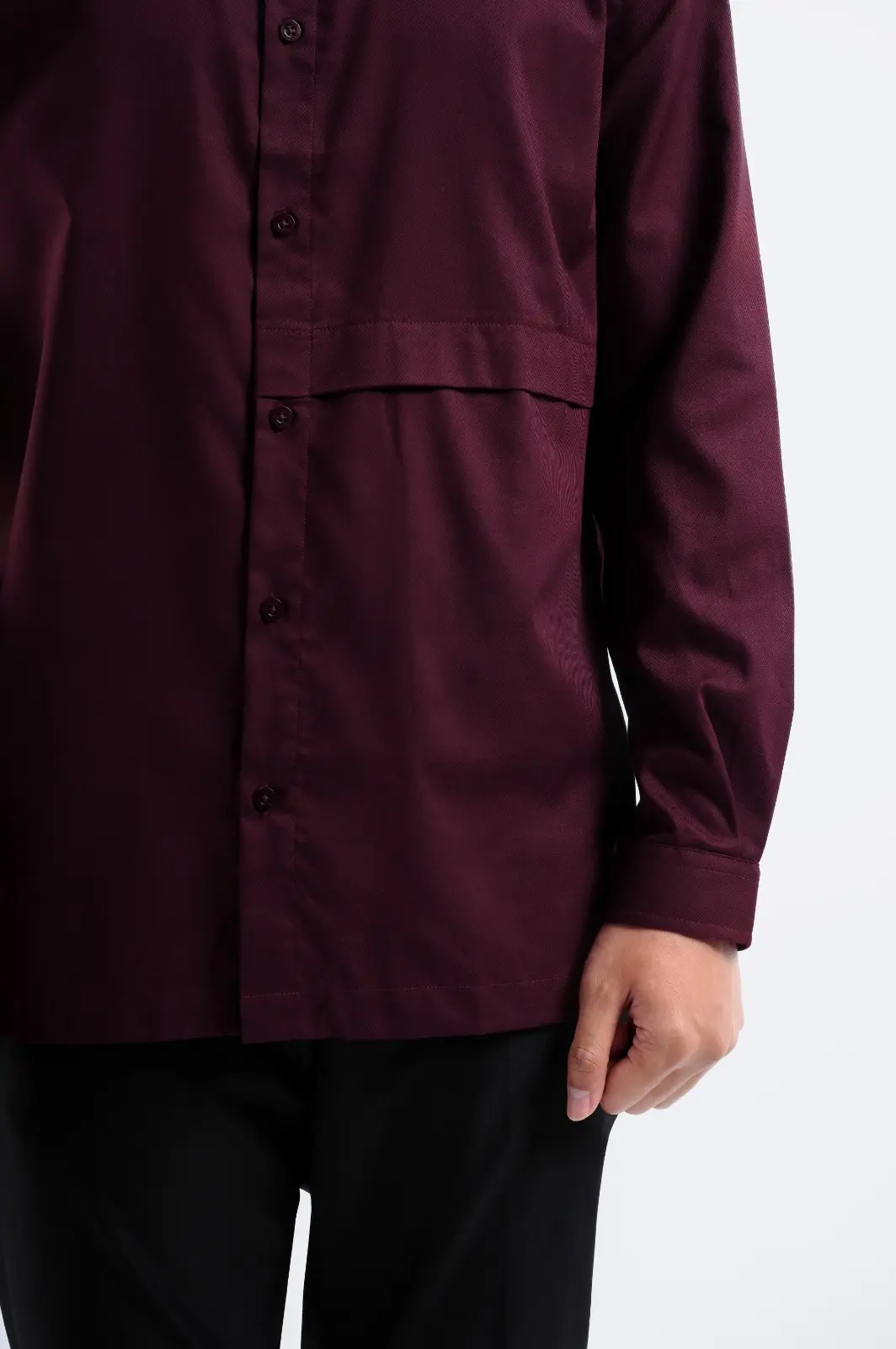 Ammar Single Flange Shirt Maroon