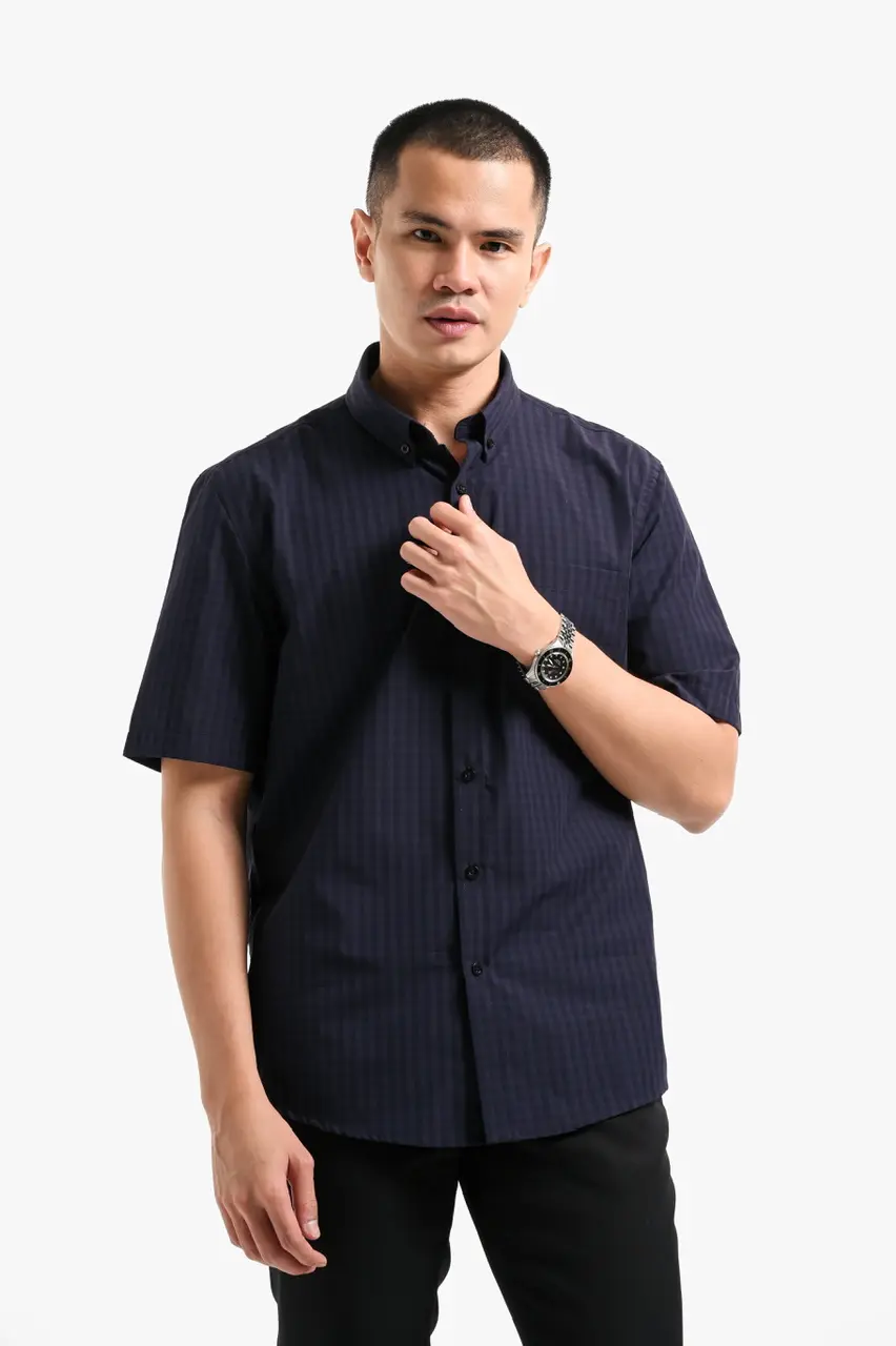 Vichy Shirt Short Sleeve Purple
