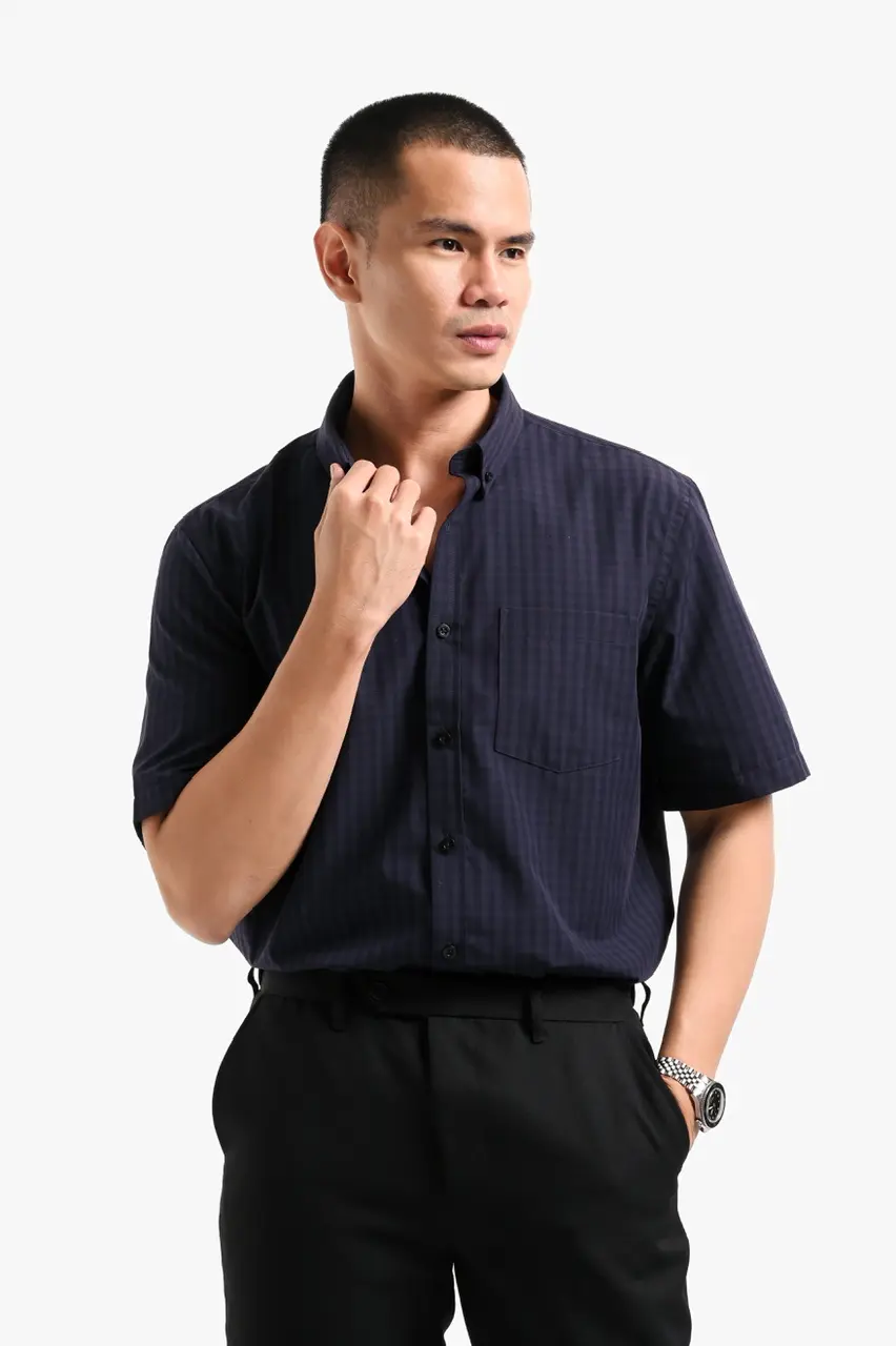 Vichy Shirt Short Sleeve Purple