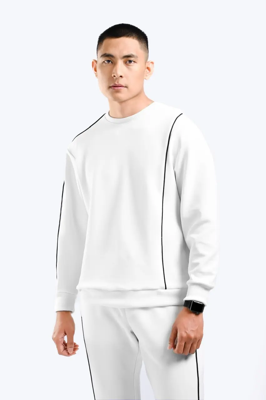 Lindt Piping Sweatshirt White