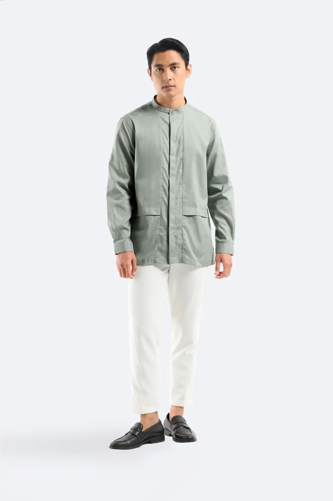 Ammar Double Flange Shirt Sage