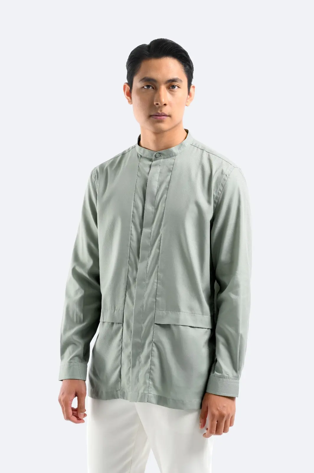 Ammar Double Flange Shirt Sage
