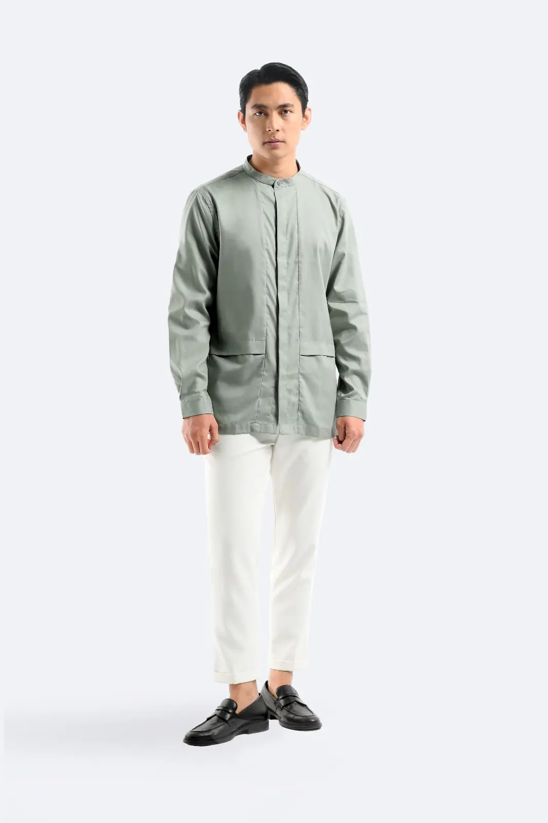 Ammar Double Flange Shirt Sage