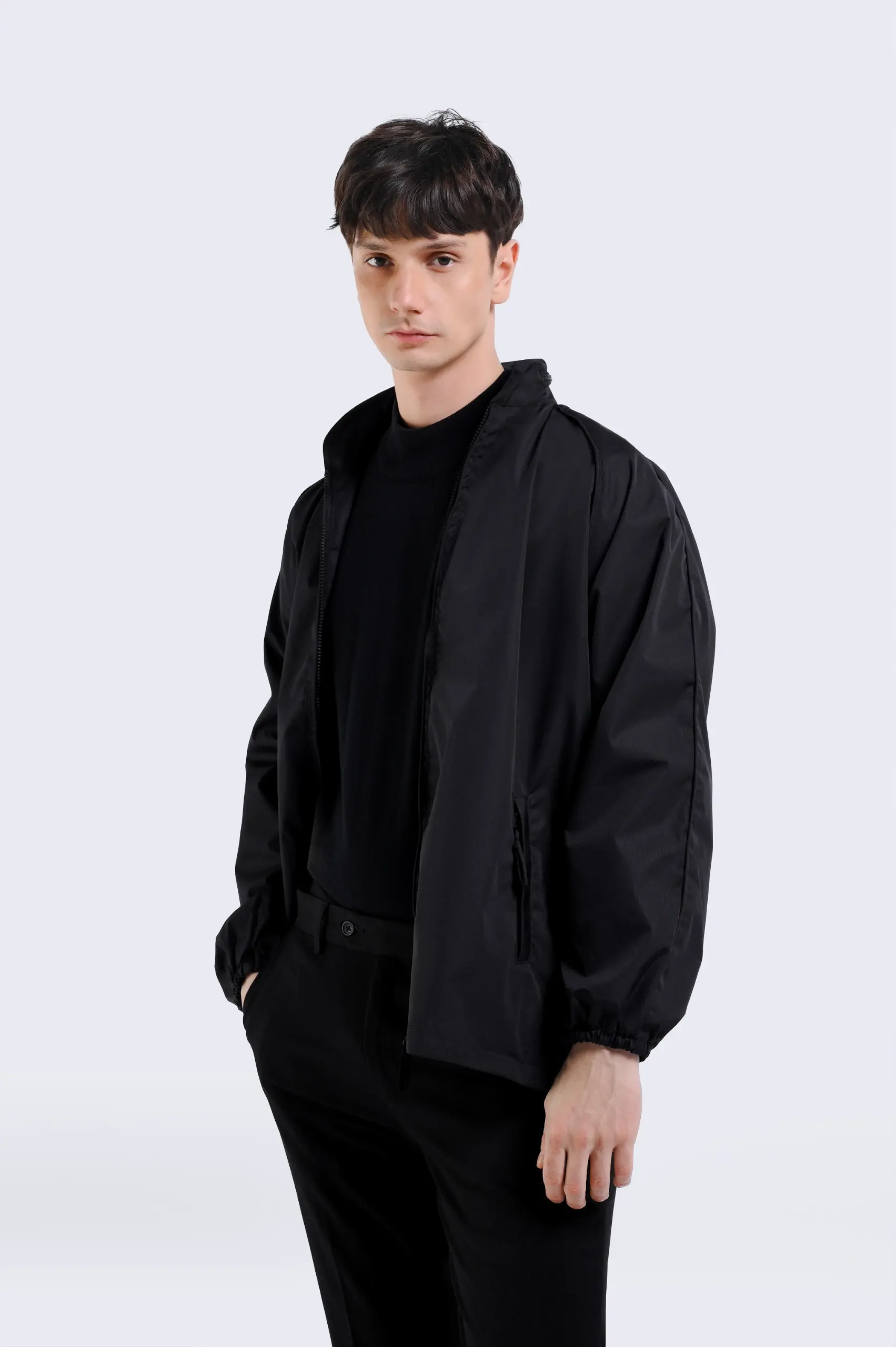 Packable Hood Jacket Black