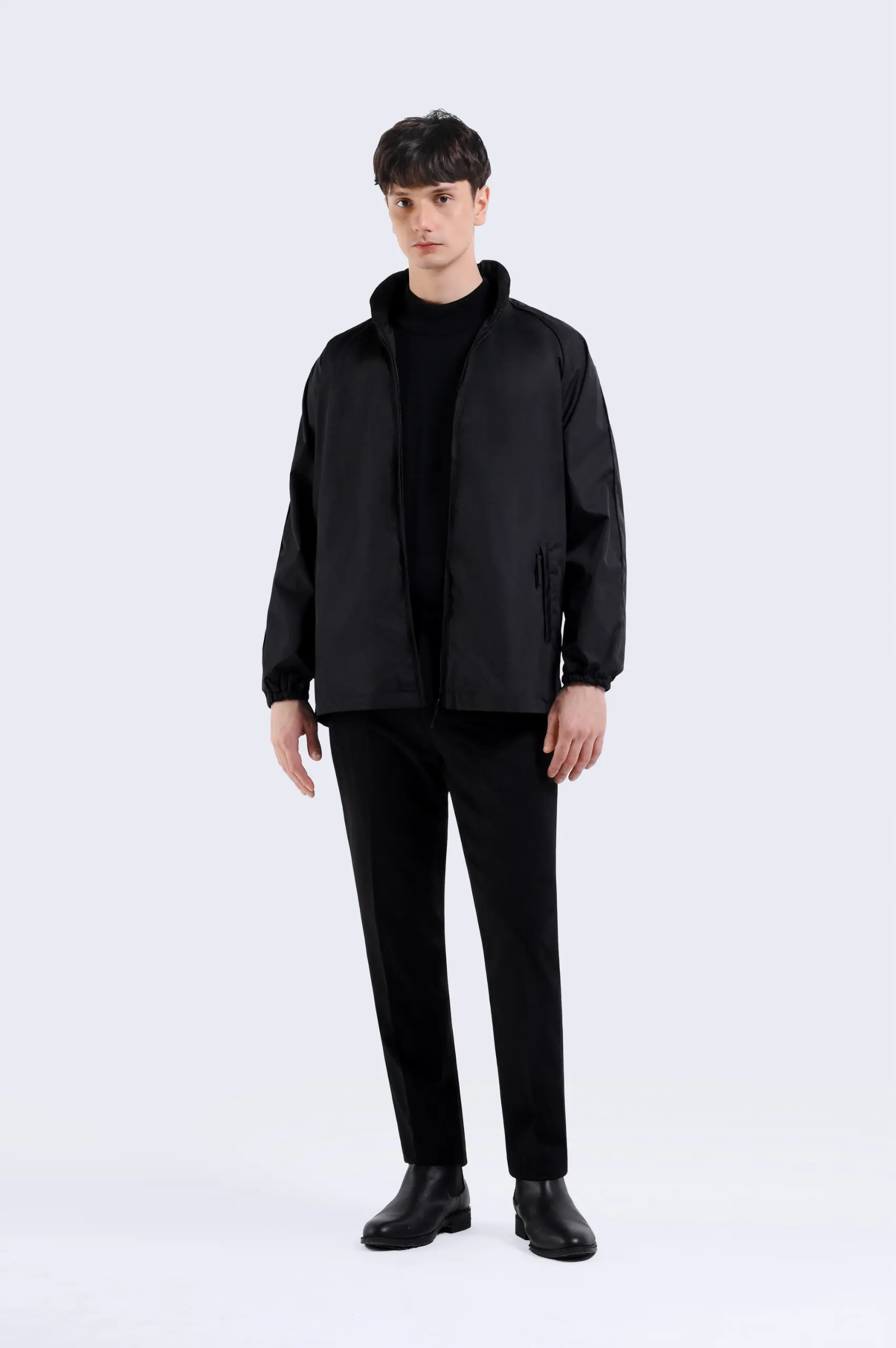 Packable Hood Jacket Black