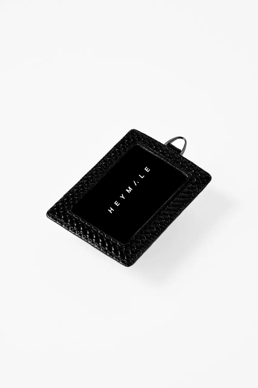 Bolzano Genuine Leather Lanyard Black