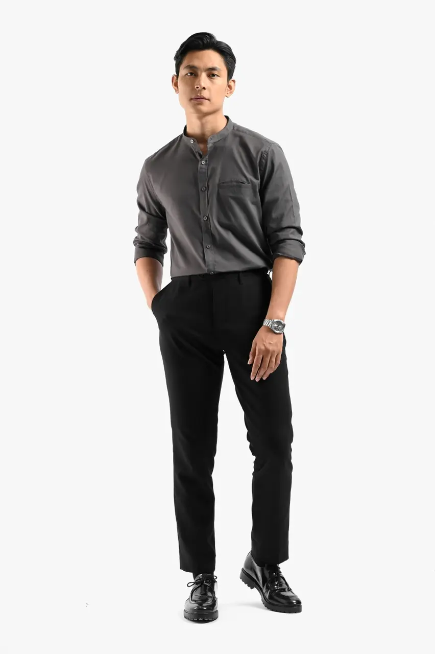 Saba Oxford Long Sleeve Shirt Grey