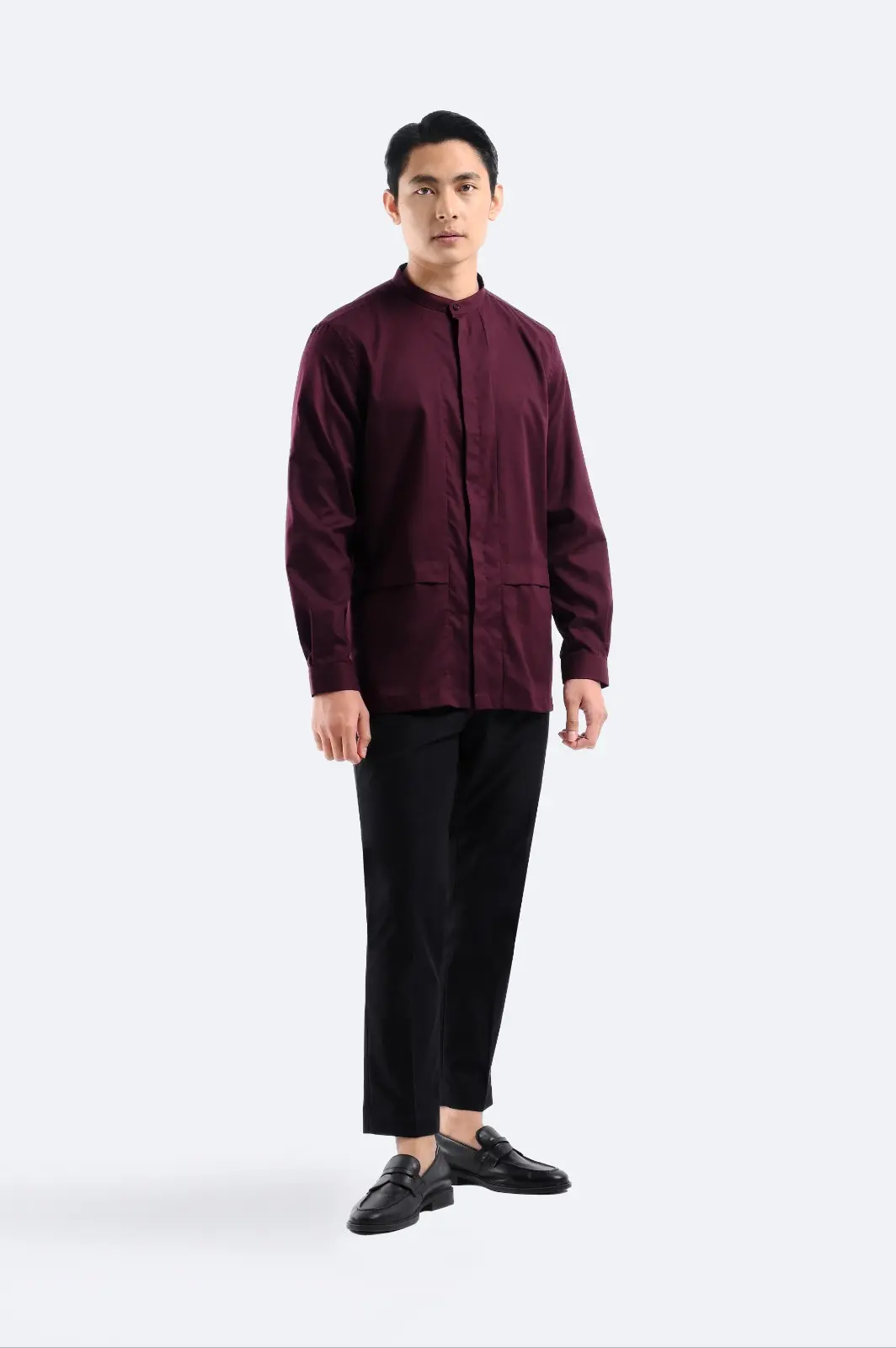 Ammar Double Flange Shirt Maroon