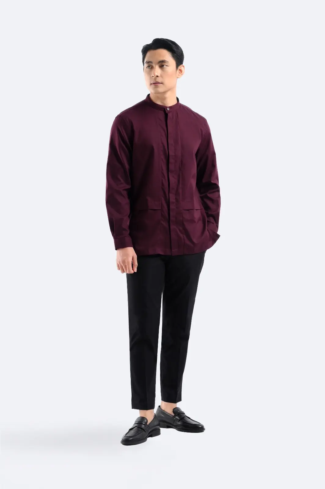 Ammar Double Flange Shirt Maroon