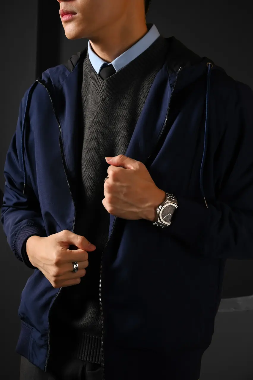 City Hooded Jacket Navy