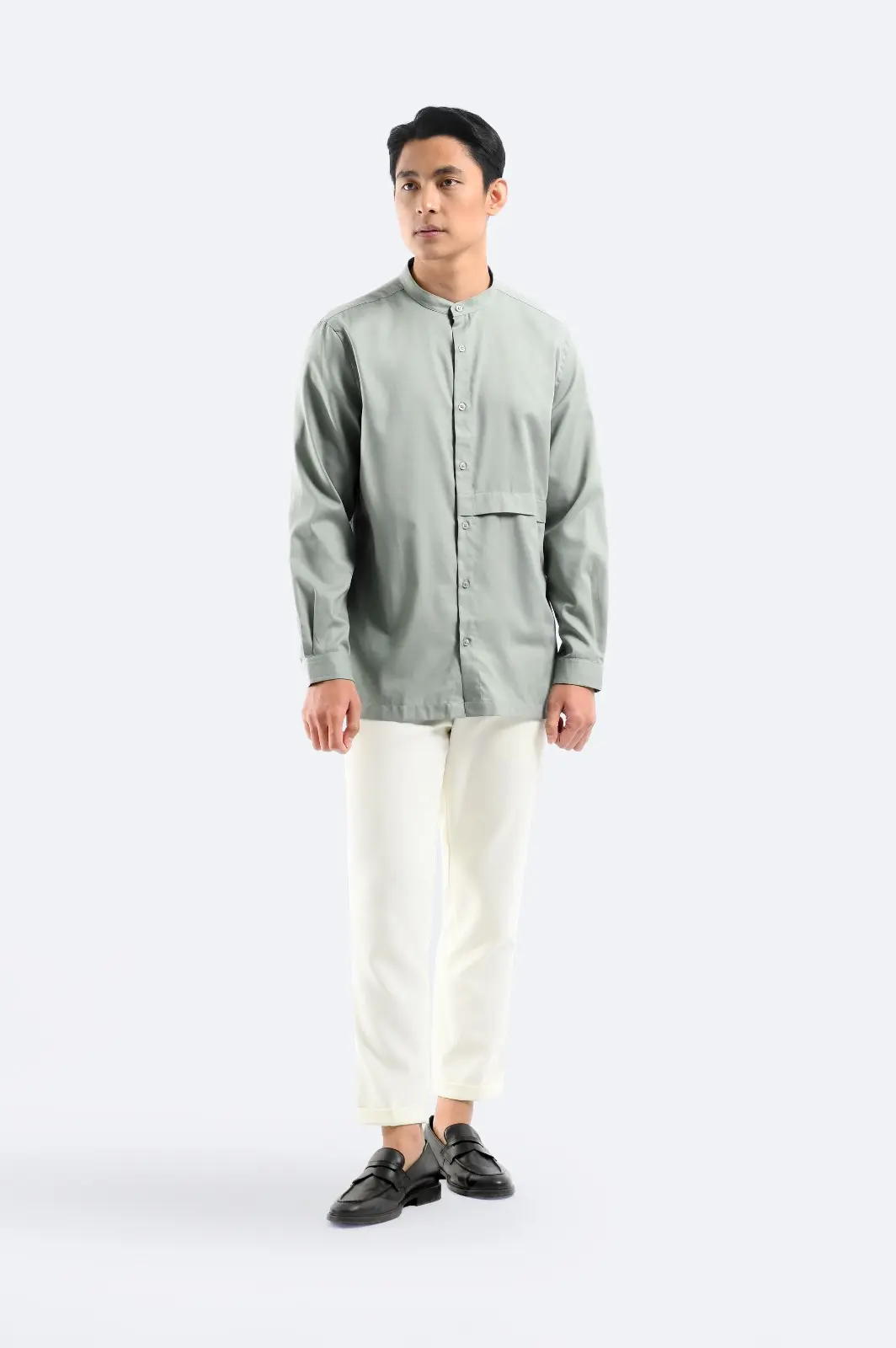 Ammar Single Flange Shirt Sage