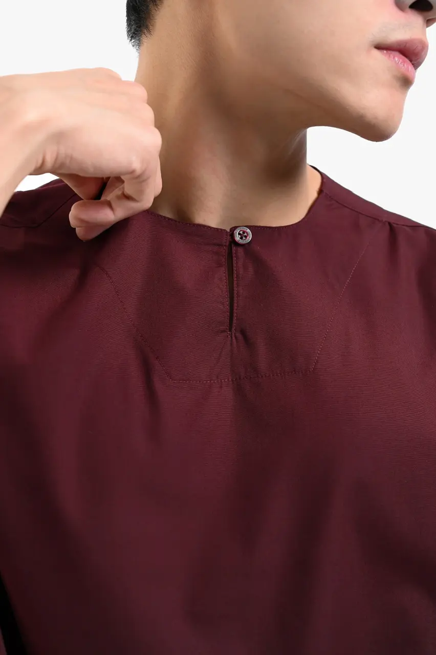 Gazi Clean Collar Shirt Maroon