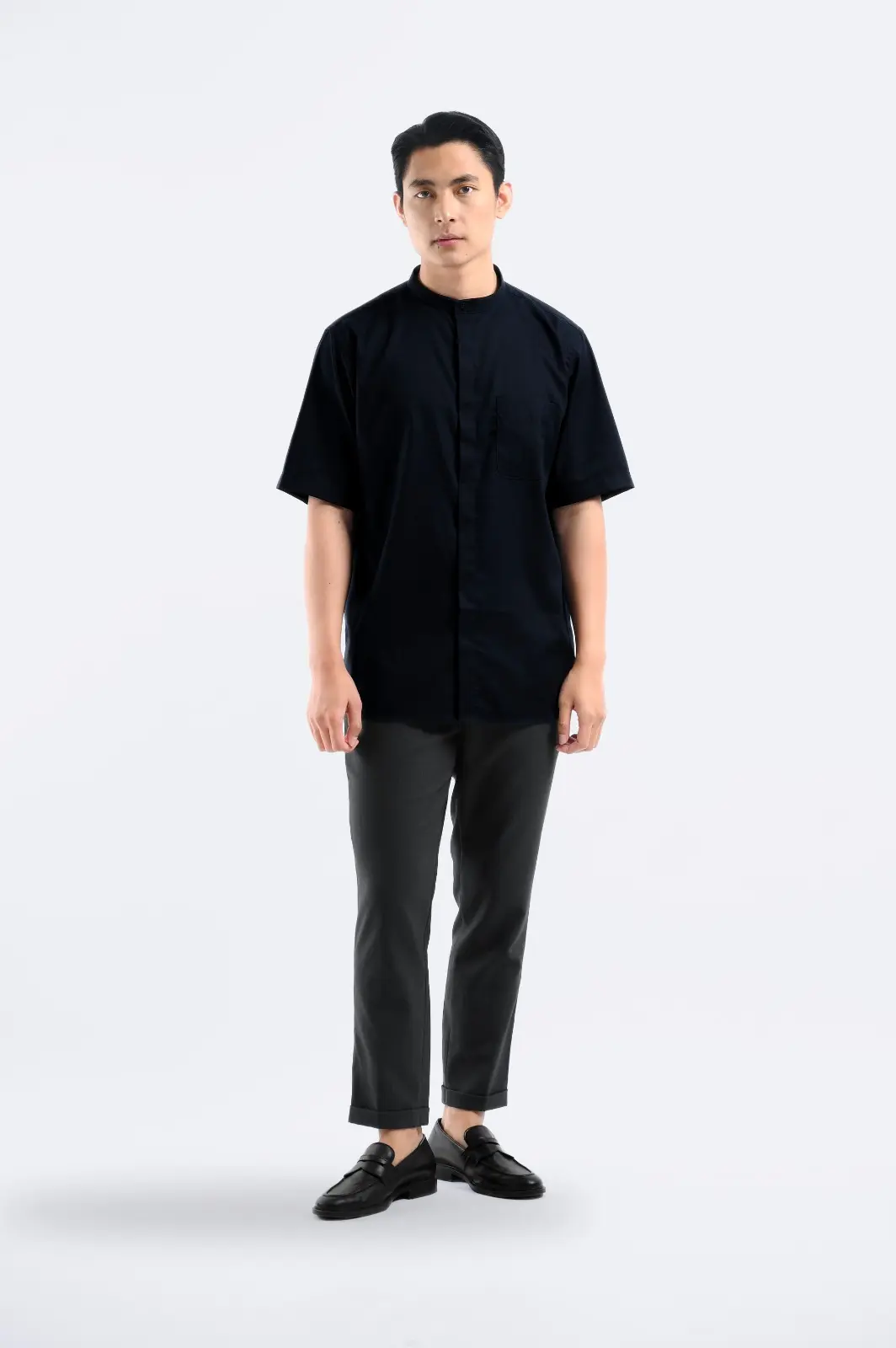 Uzma Short Sleeve Shirt Dark Blue