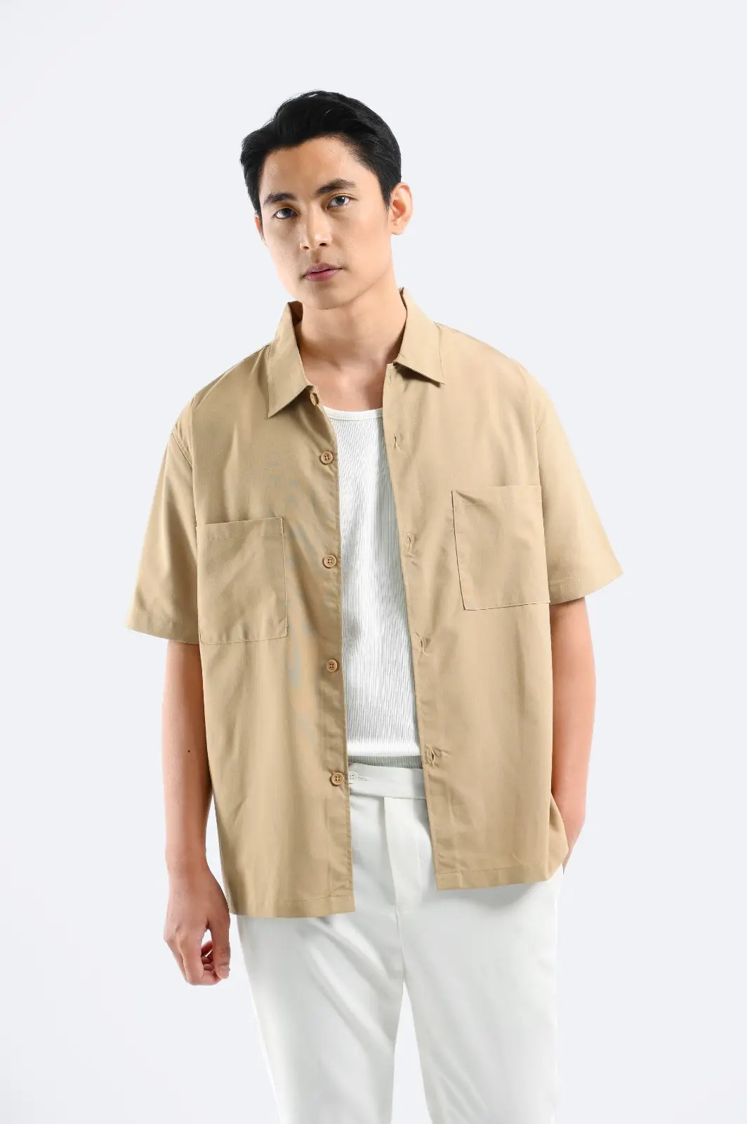 Devlin Shirt Short Sleeve Khaki