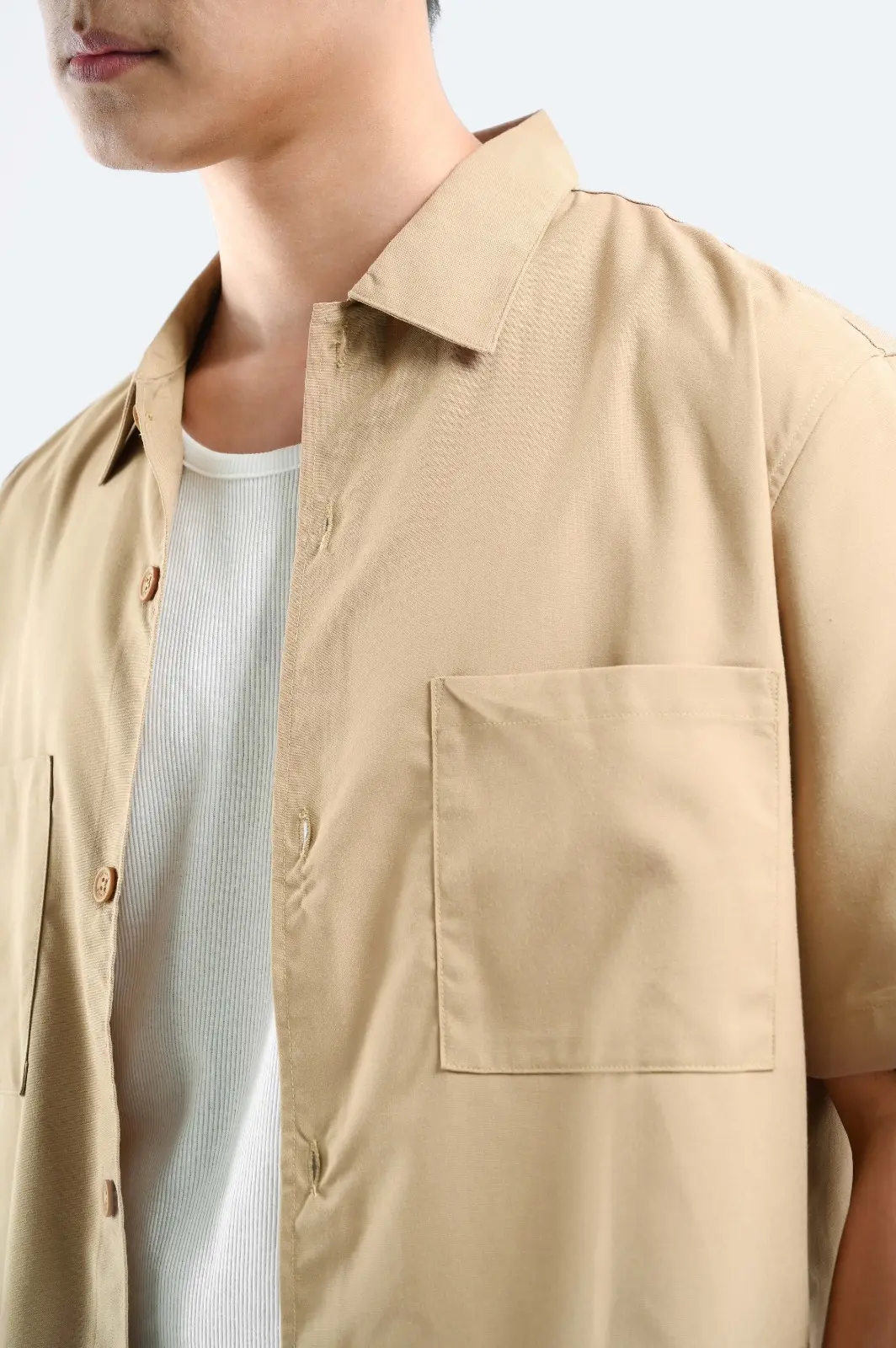 Devlin Shirt Short Sleeve Khaki