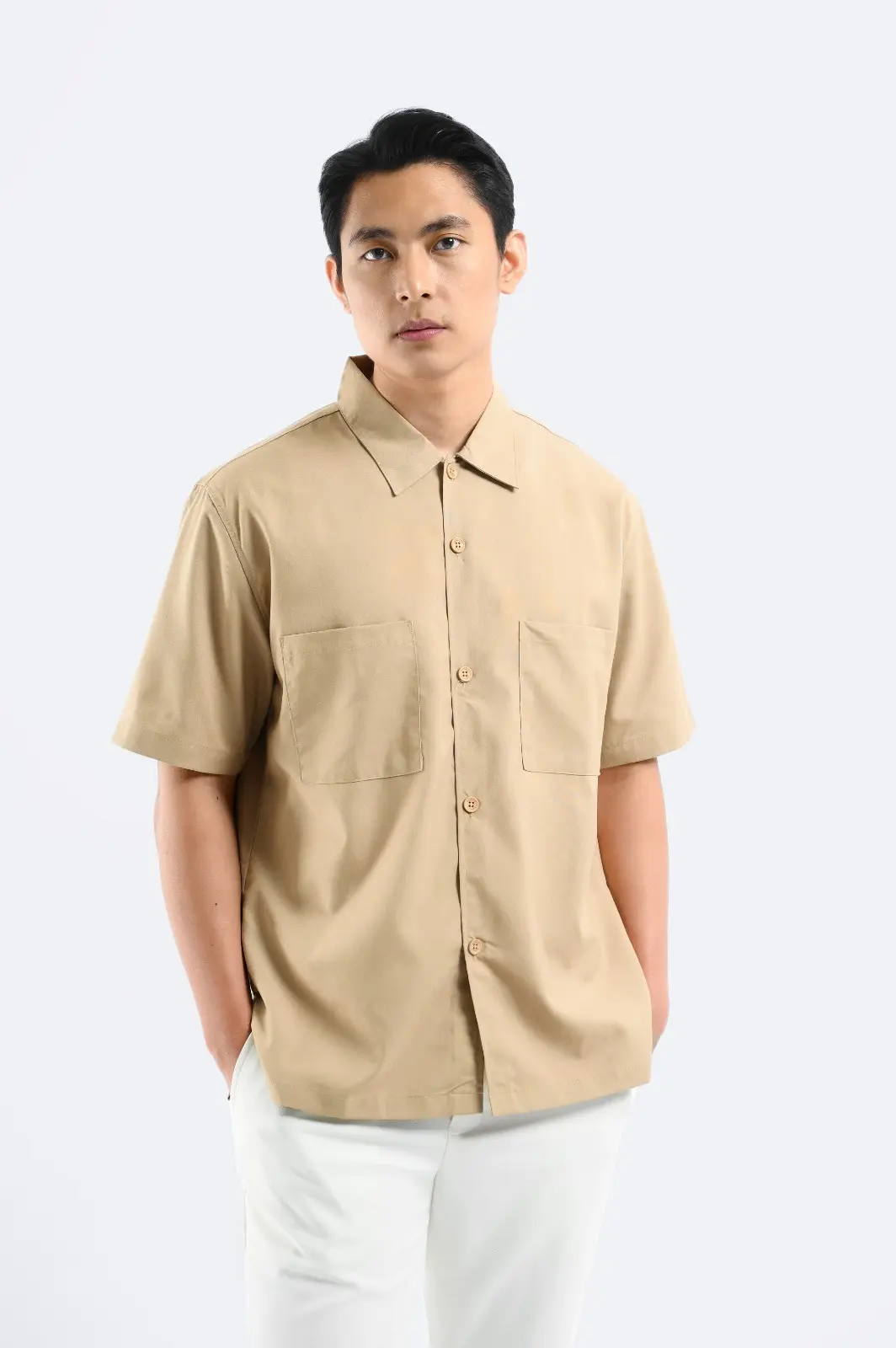 Devlin Shirt Short Sleeve Khaki