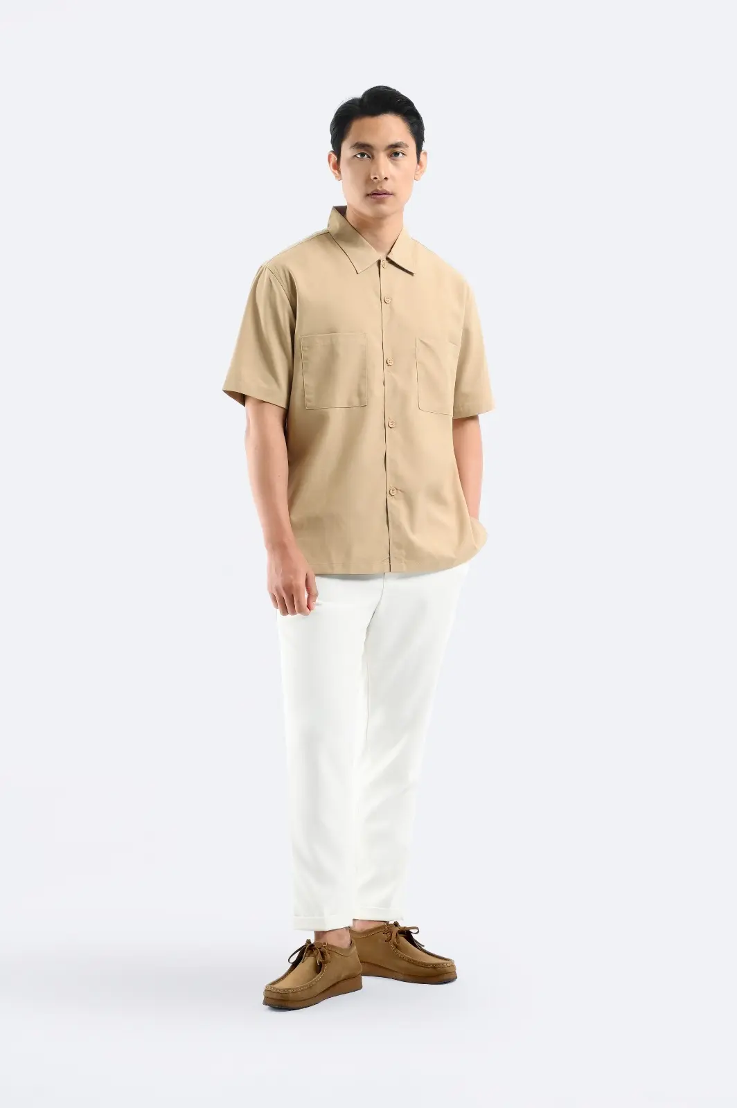 Devlin Shirt Short Sleeve Khaki