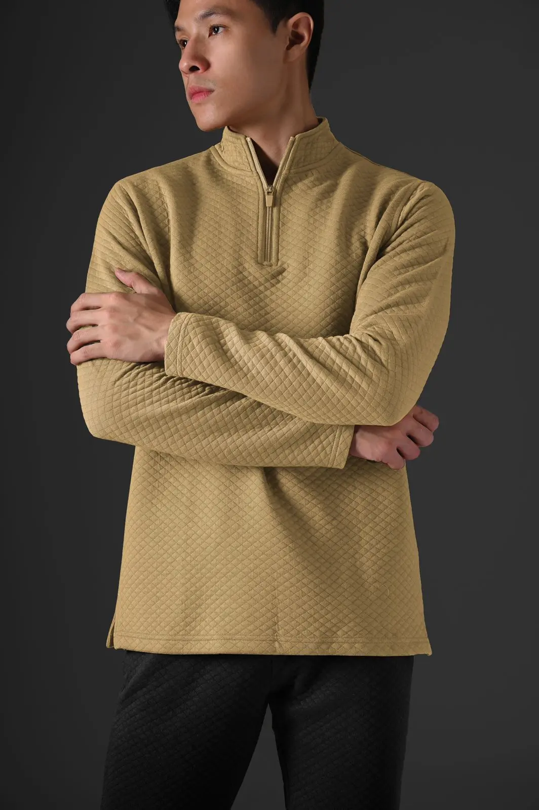 Comfy Half Zip Pullover Kelp