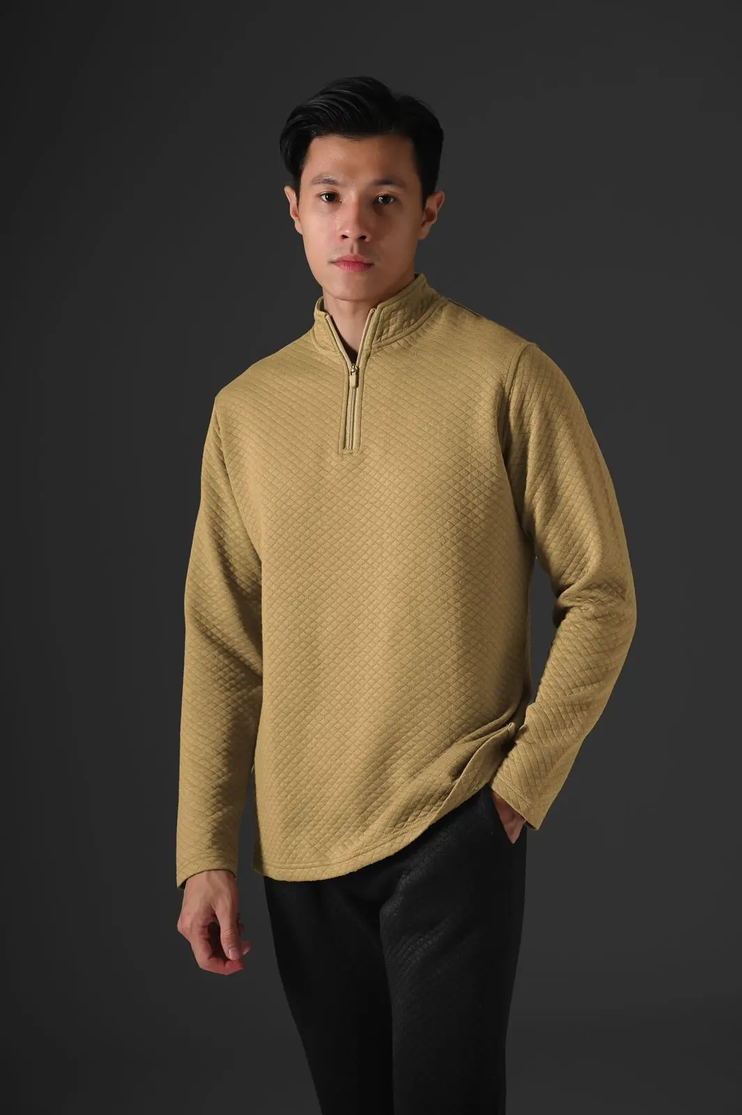 Comfy Half Zip Pullover Kelp