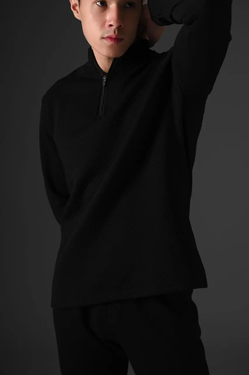 Comfy Half Zip Pullover Black