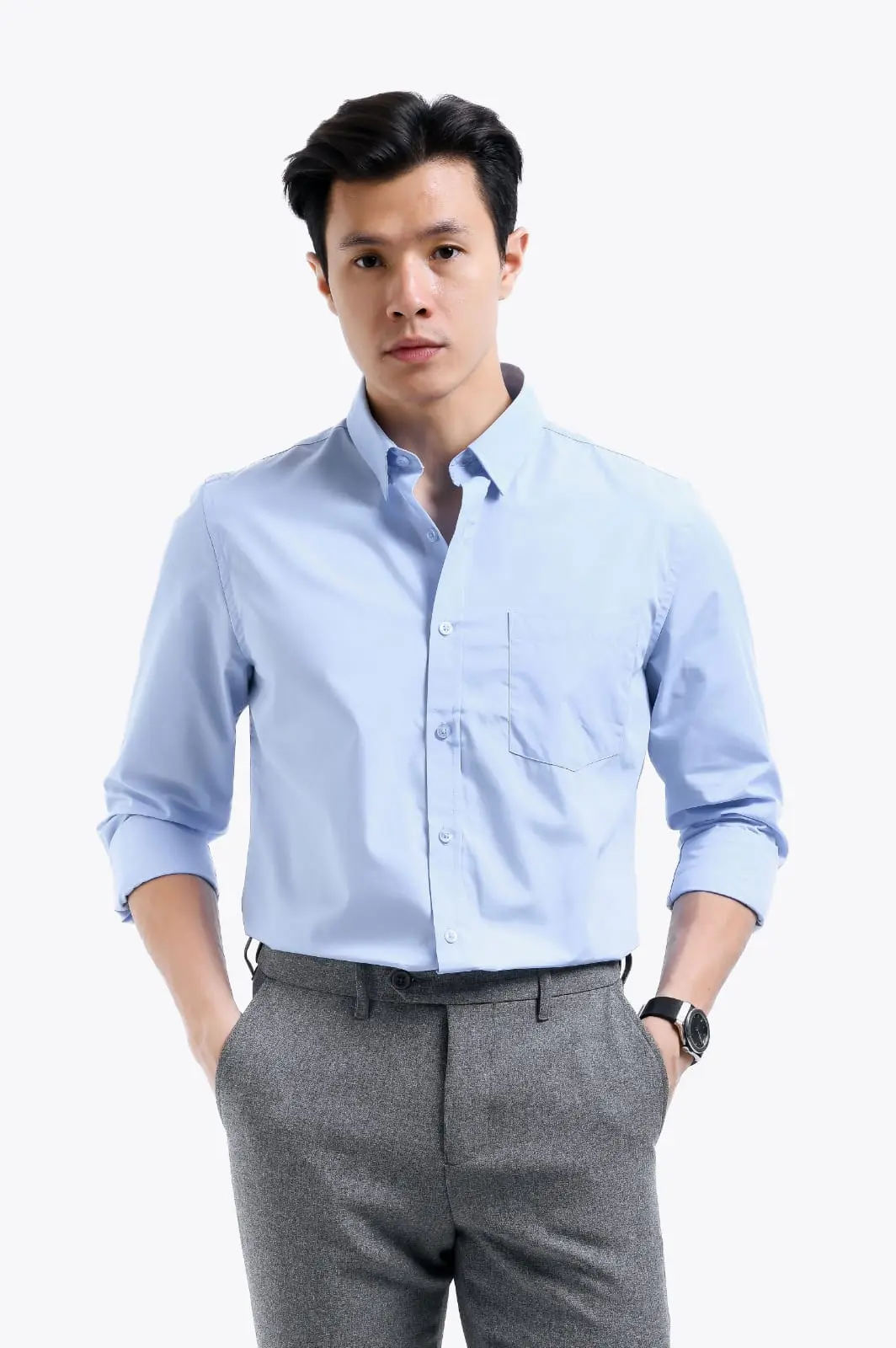 Elgant Basic Shirt Sky Blue