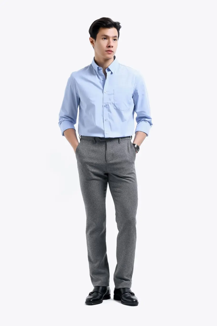 Elgant Basic Shirt Sky Blue