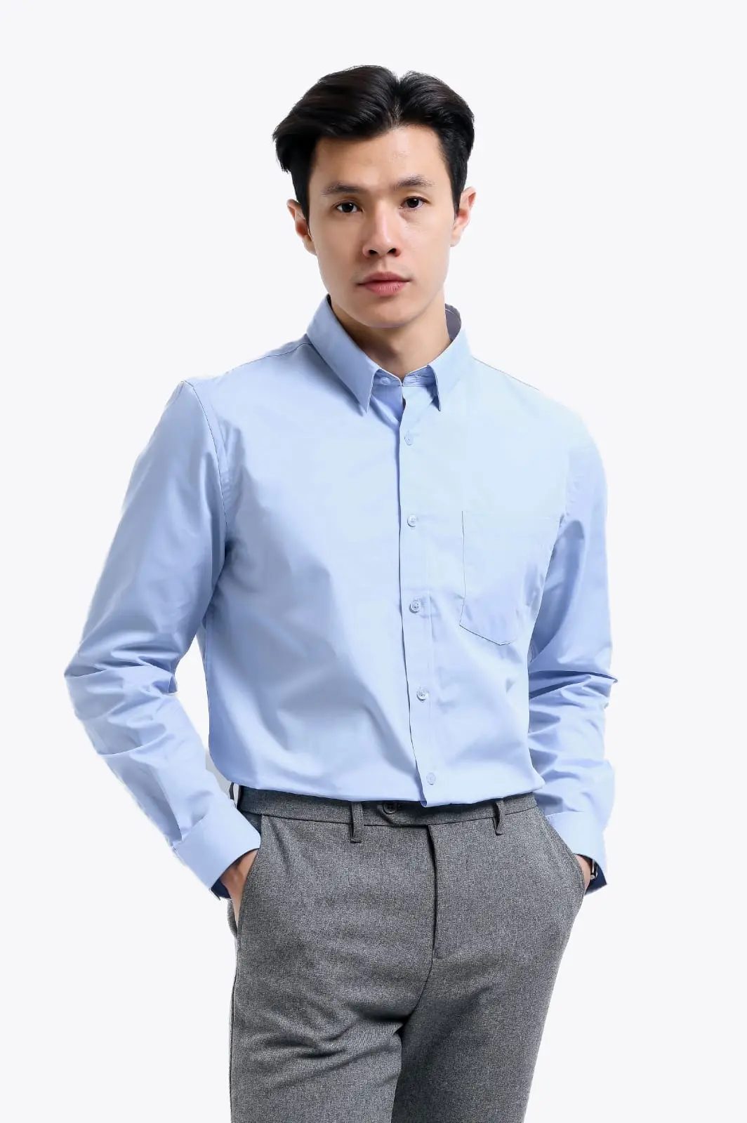 Elgant Basic Shirt Sky Blue