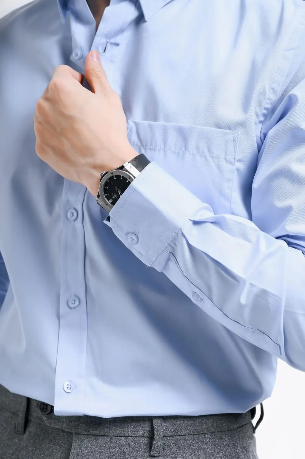 Elgant Basic Shirt Sky Blue