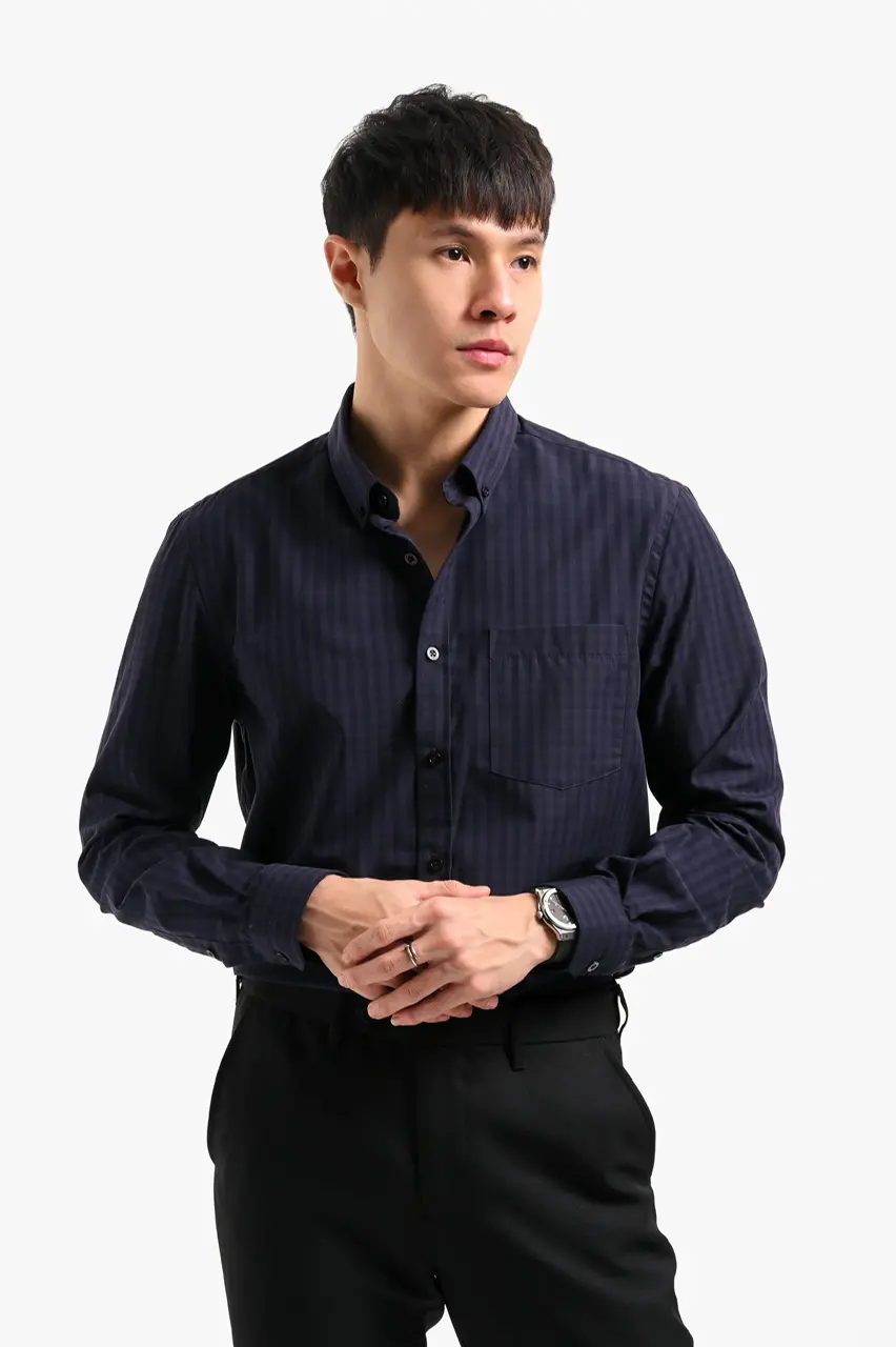Vichy Shirt Long Sleeve Purple