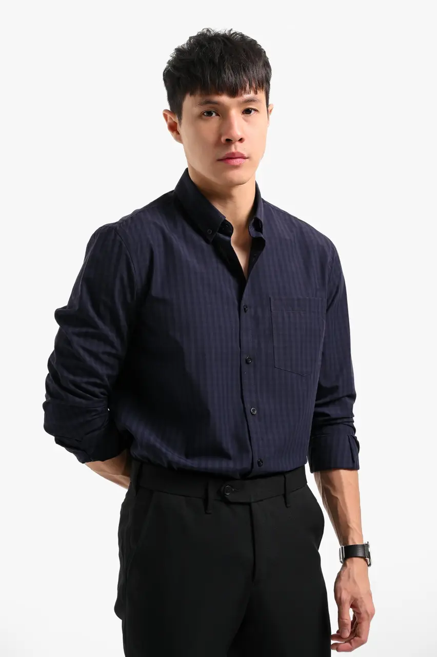 Vichy Shirt Long Sleeve Purple