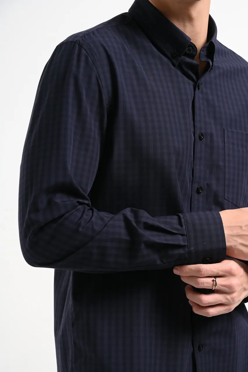 Vichy Shirt Long Sleeve Purple
