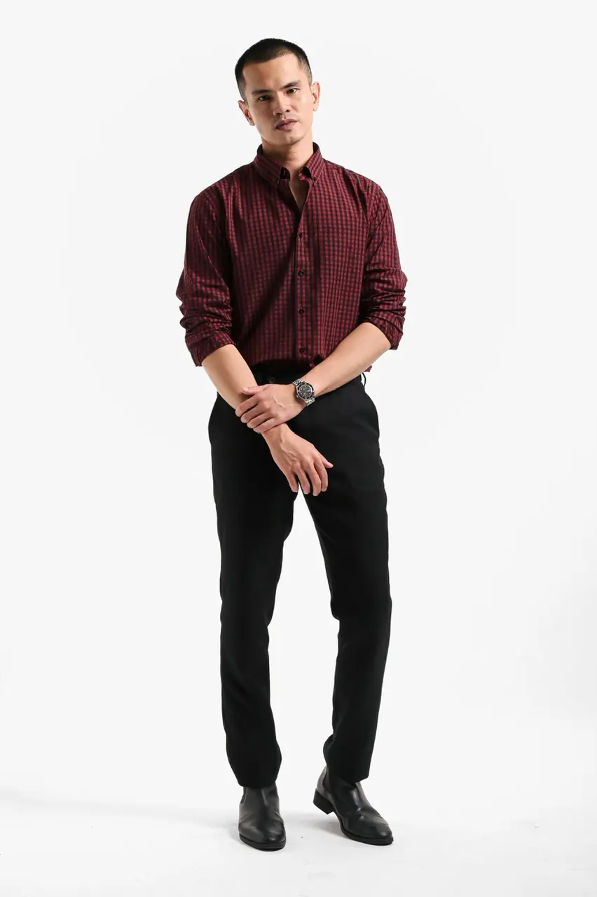 Vichy Shirt Long Sleeve Red