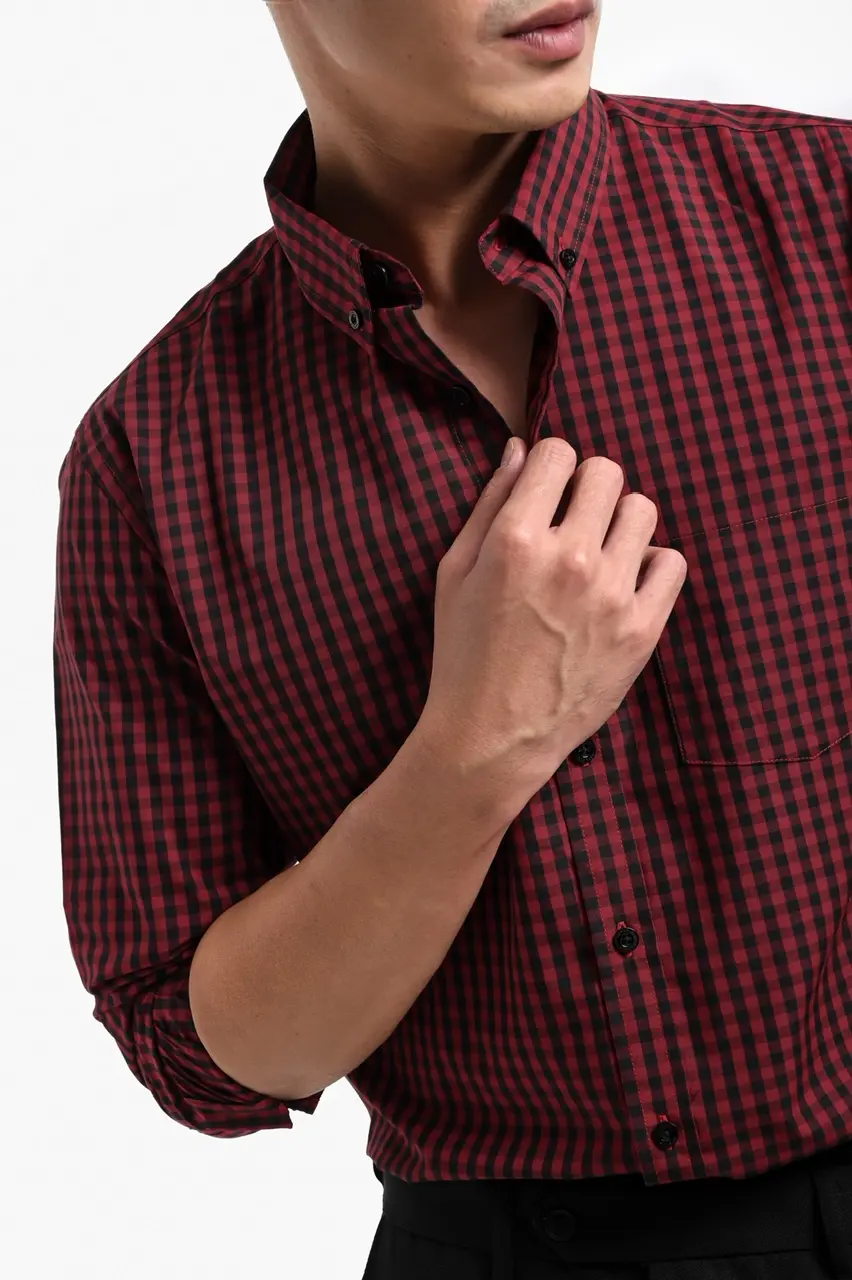 Vichy Shirt Long Sleeve Red