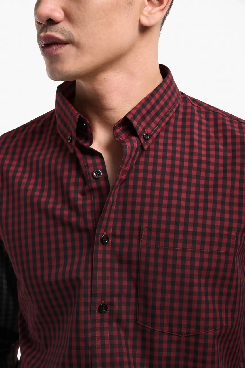 Vichy Shirt Long Sleeve Red