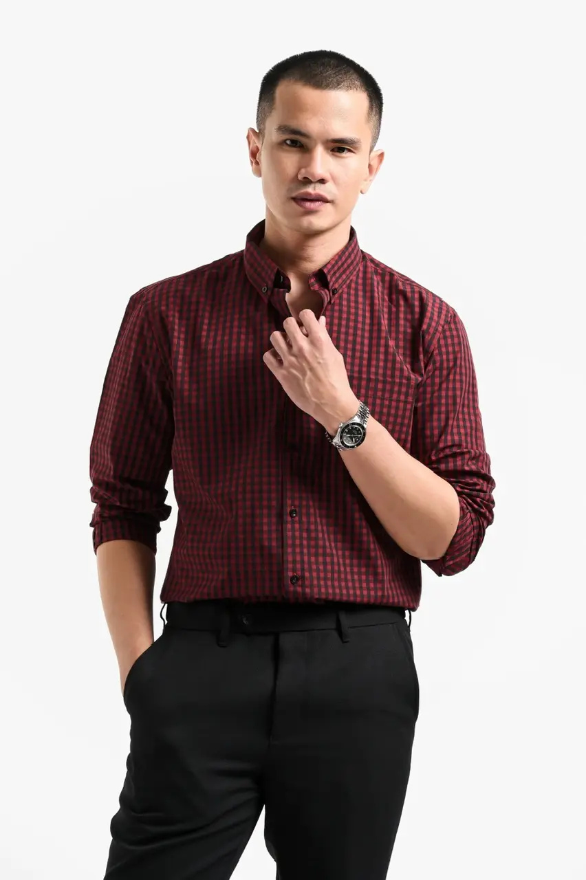 Vichy Shirt Long Sleeve Red