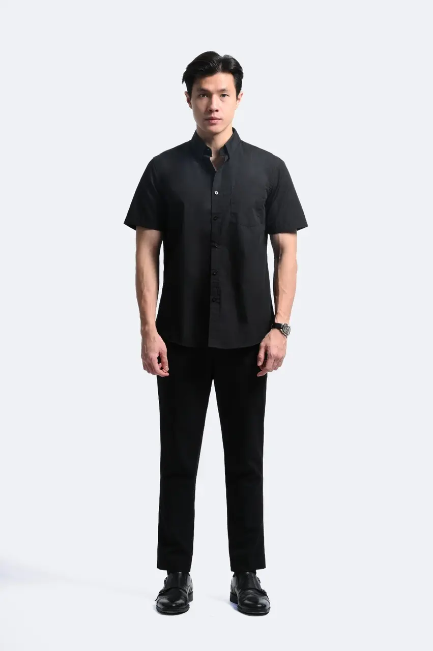 Elgant Short Sleeve Shirt Black