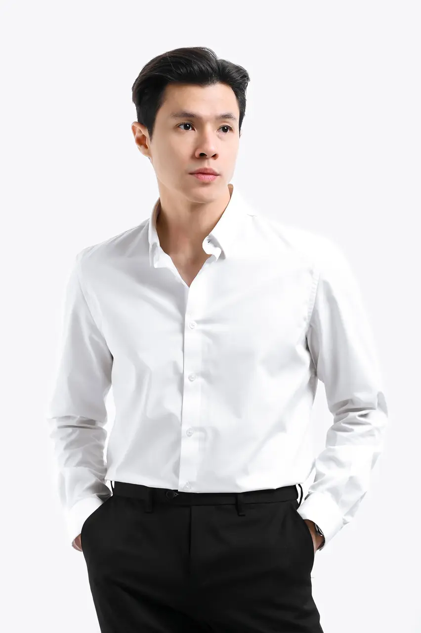 Elgant Basic Shirt Clean Look White