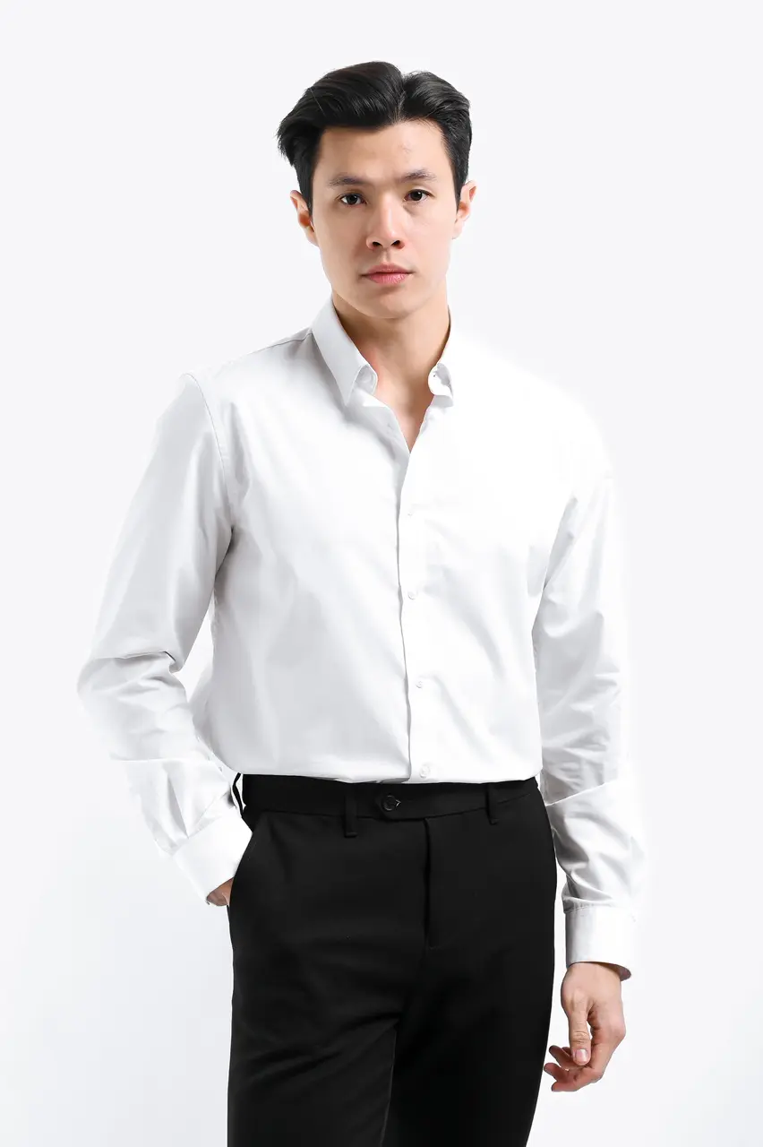Elgant Basic Shirt Clean Look White