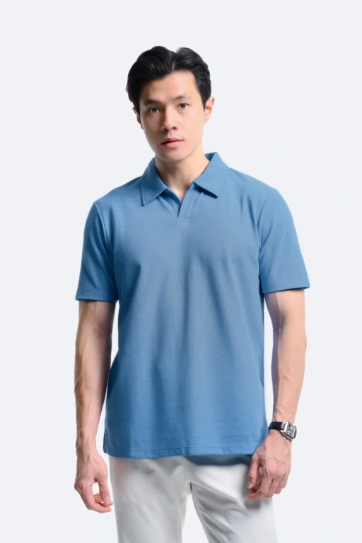 Image of Raven Polo Shirt Mineral Blue